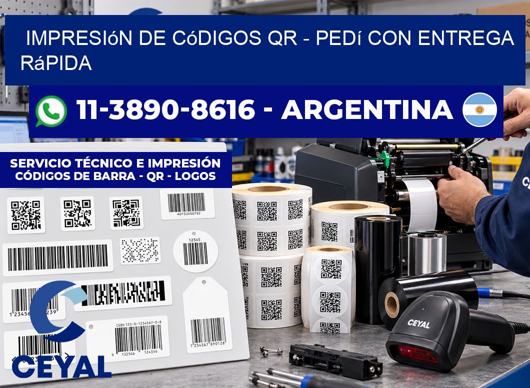 Impresión de Códigos QR – Pedí con entrega rápida